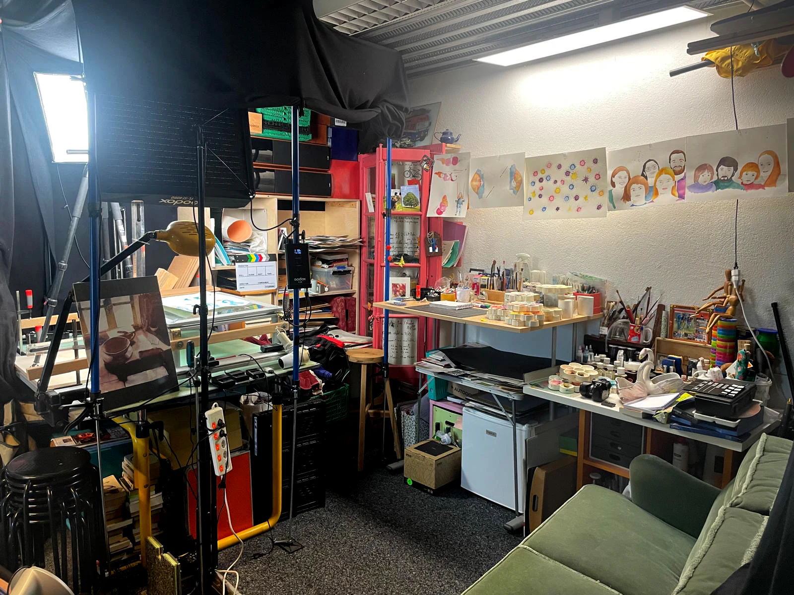 Visite du studio de Miguel Béchet à la Maison des Artistes, réalisateur du court-métrage « Je me souviens » 